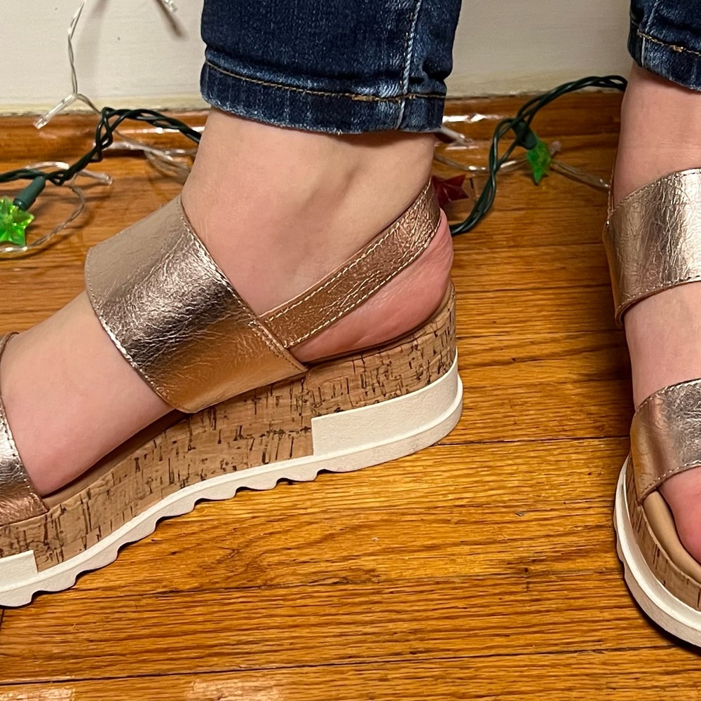 Steve Madden Metallic Platform Sandals